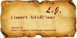 Lippert Juliánusz névjegykártya